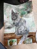 Custom Pet Watercolor by L. Ashcraft Studio