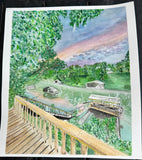 Custom House Watercolor by L. Ashcraft Studio