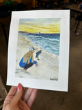 Custom Portrait Watercolor by L. Ashcraft Studio